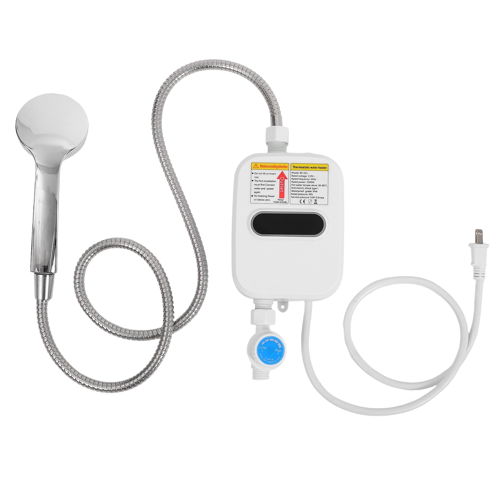 Supvox 1Pack Portable Instant Electric Water Heater for Home Use White