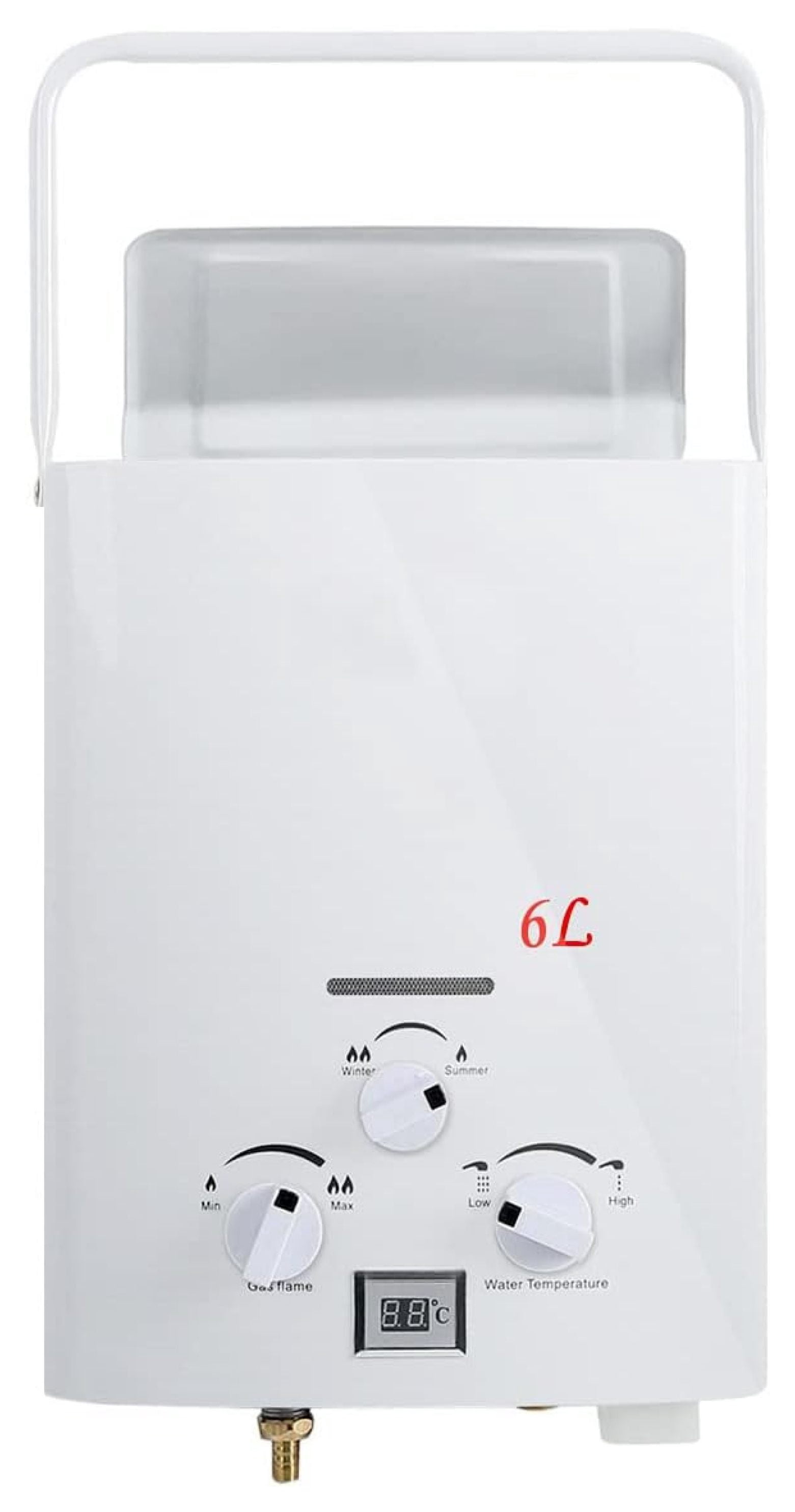Water Heater Tankless 6L Propane Gas Hot Water Heater LPG Stainless Steel (TCHOMEJ0101911X-A01-2021)