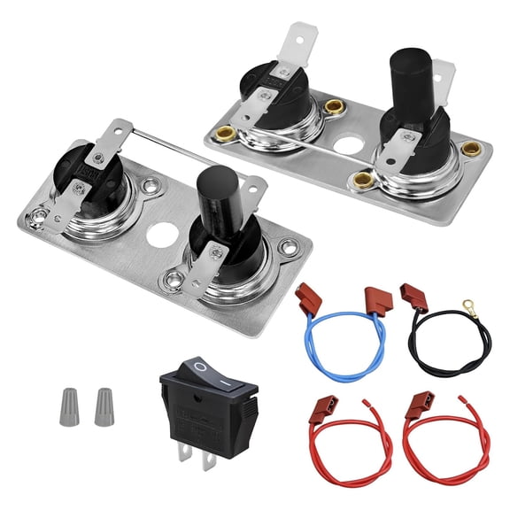 Water Heater Thermostat Limit Switches Set with 120VAC & 12VDC Temperature Control Easy to Use for Suburban Series