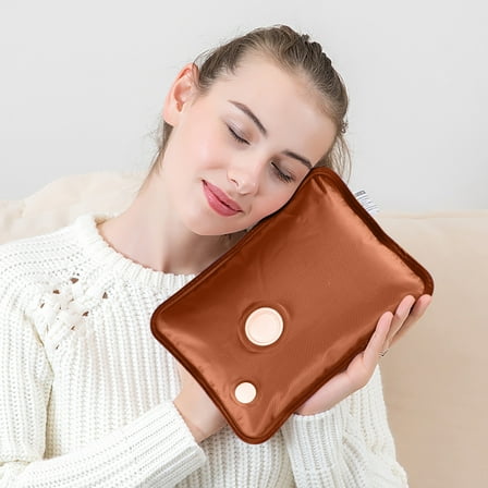 Water Heating Bag, Winter Hand Warmer, Rechargeable Safe Hot Water Bag, Rechargeable Hot Compress Bag for Indoor and Outdoor Use, Comfortable and Warm(Coffee)
