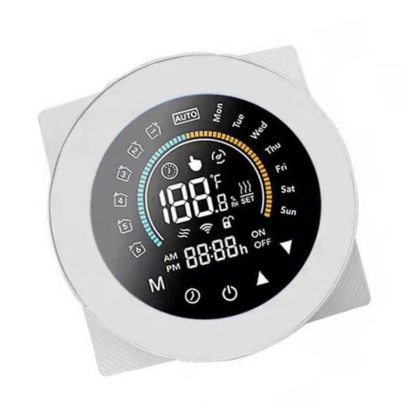 Water Heating Thermostat eWelink WiFi Smart Thermostat for Water/Gas Boiler Digital Temperature Controller Large LCD Display Touch Button Voice Control Compatible with Assistant & /Xiaodu/