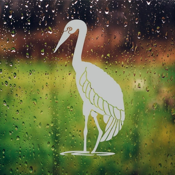 Water Heron Etched Glass Decals Vinyl Shower Door Window