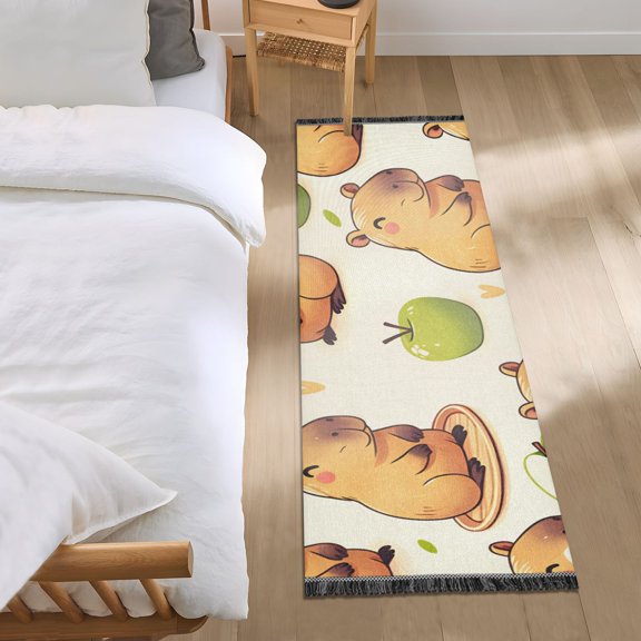 Water Hogs and Granny Smith Bedside Runner Rug 2'x 6' Non Slip Carpet Floor Mat Area Rug