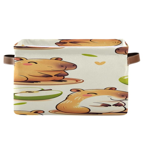 Water Hogs and Granny Smith Square Storage Bins with Handles Collapsible Containing Box 1 Pack