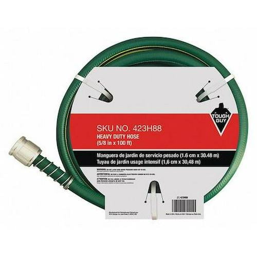Water Hose, Cold, PVC, 100 ft., Green