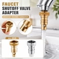 thumbnail image 1 of Water Hose Fittings, Garden Hose Quick Connect Fittings, Hose Connectors Quick Connect, Quick Connect Hose Fittings, Silver 1.5X1 in Household Faucet Auto Shutoff Valve Adapter,, 1 of 5