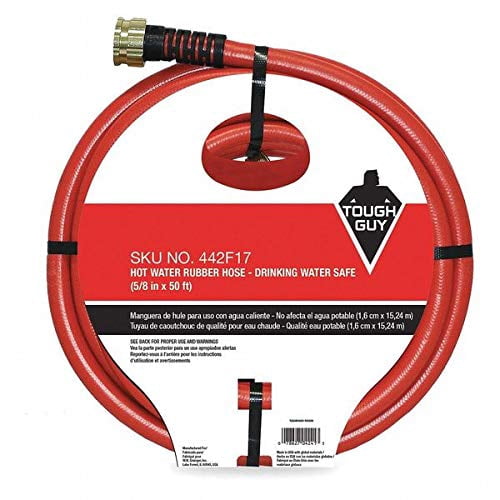 Water Hose, Inside Dia. 5/8", L 50 ft, GHT