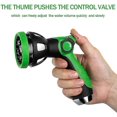 thumbnail image 1 of Water Hose Nozzle Sprayer, Features 10 Spray Patterns, Thumb Control, On Off Valve for Easy Water Control, 1 of 3
