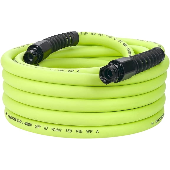 Water Hose with Reusable Fittings, 5/8 in. x 50 ft., Heavy Duty, Lightweight, ZillaGreen - HFZWP550-E