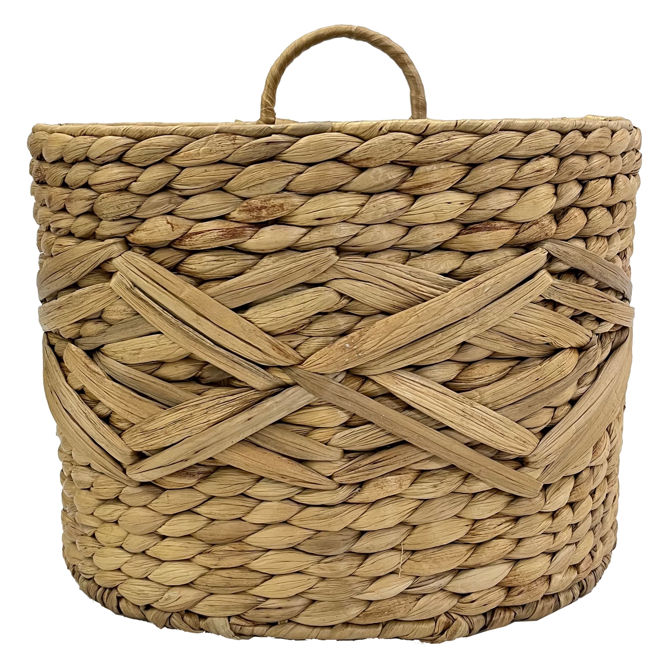 Large Natural Brown Water Hyacinth Storage Basket