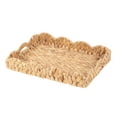 thumbnail image 1 of Water Hyacinth Hand-Woven Rectangular Storage Basket Storage Basket Storage Basket Indoor And Outdoor Goods Tray Decorative Baskets, 1 of 5
