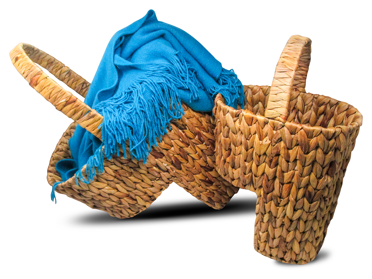 Water Hyacinth Storage Stair Basket Set With Handles by Trademark