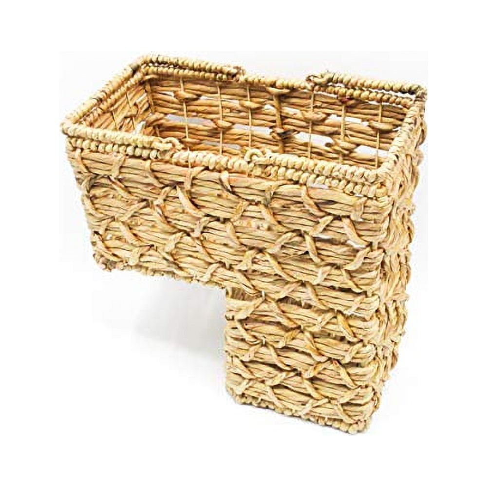 Water Hyacinth Storage Stair Basket With Handles And Weave Design By