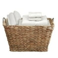 thumbnail image 1 of Water Hyacinth Wicker Large Square Storage Laundry Basket with Handles, 1 of 5