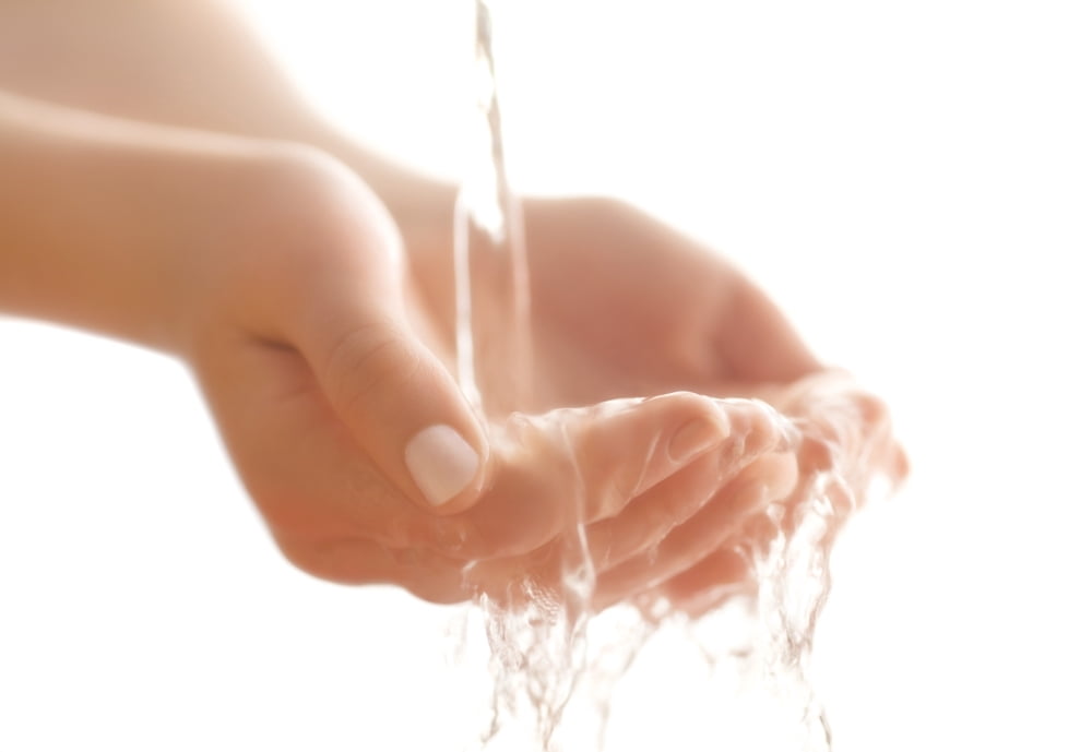Water In Hands Canvas Art - Chris and Kate Knorr Design Pics (36 x 24)