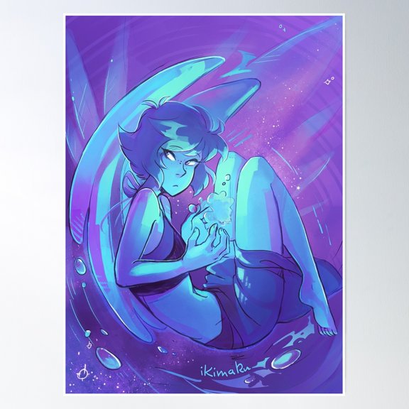 Water In Space Poster Wall Art, Modern Wall Decor, 8x12 UNFRAMED