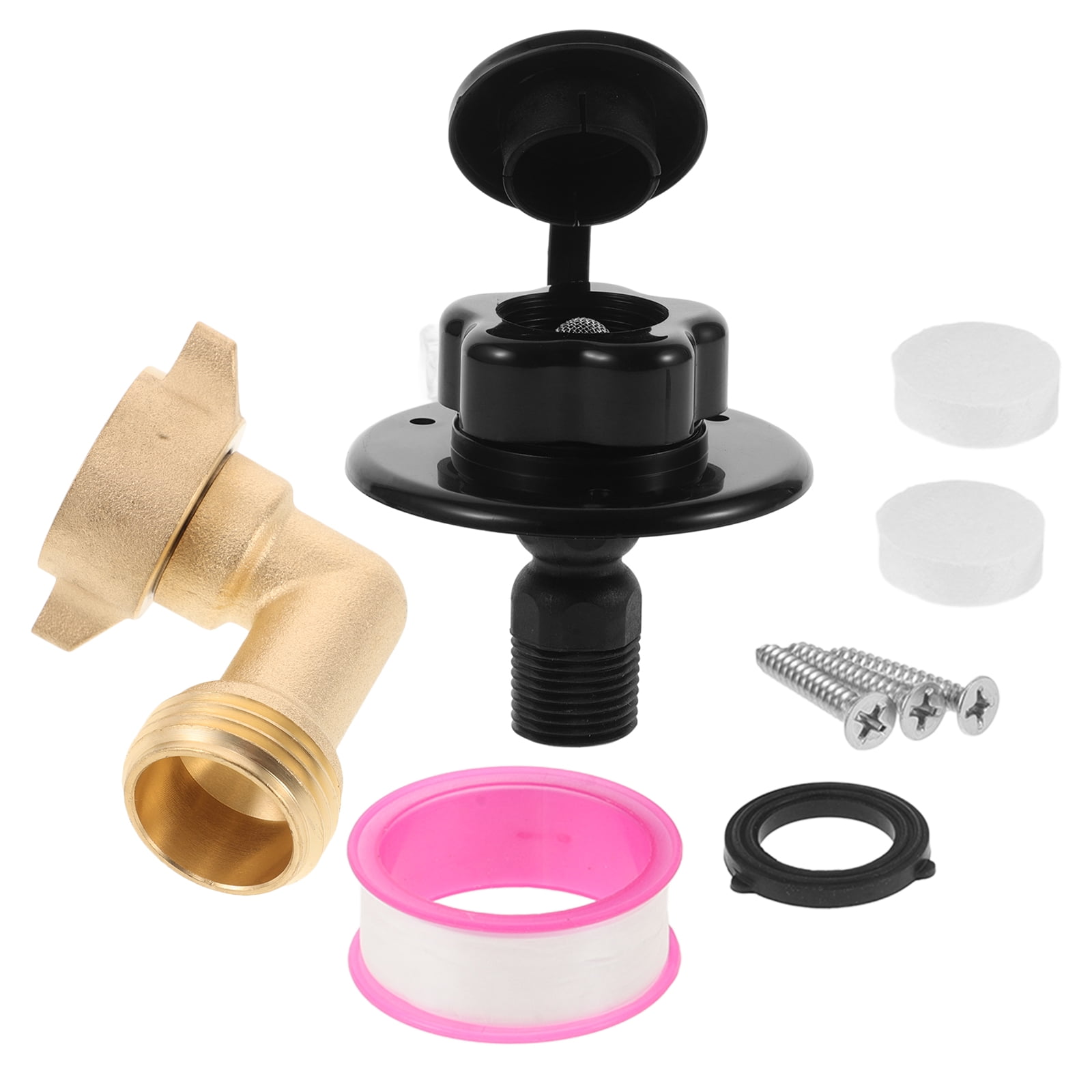 HOOWIFFY Rv Plumbing Fittings RV Inlet Black Stainless Steel 1 Set ...