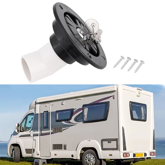 Water Inlet Gravity Fill Hatch with Lock and Air Vent for Onboard Fresh Water Tanks in For RVs, for Campers, and Trailers (black)