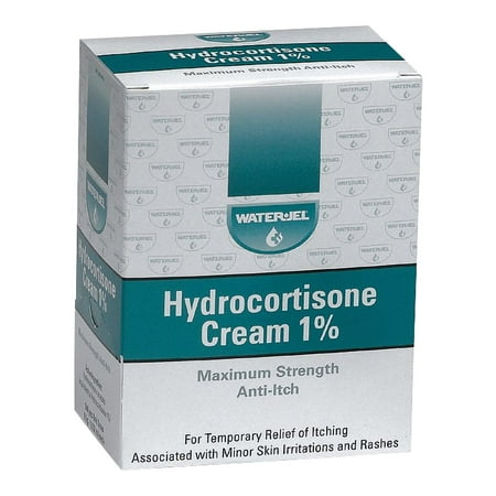 Water-Jel 1% Hydrocortisone Cream Itch Relief 0.9 Gram Individual Packet 25 Ct