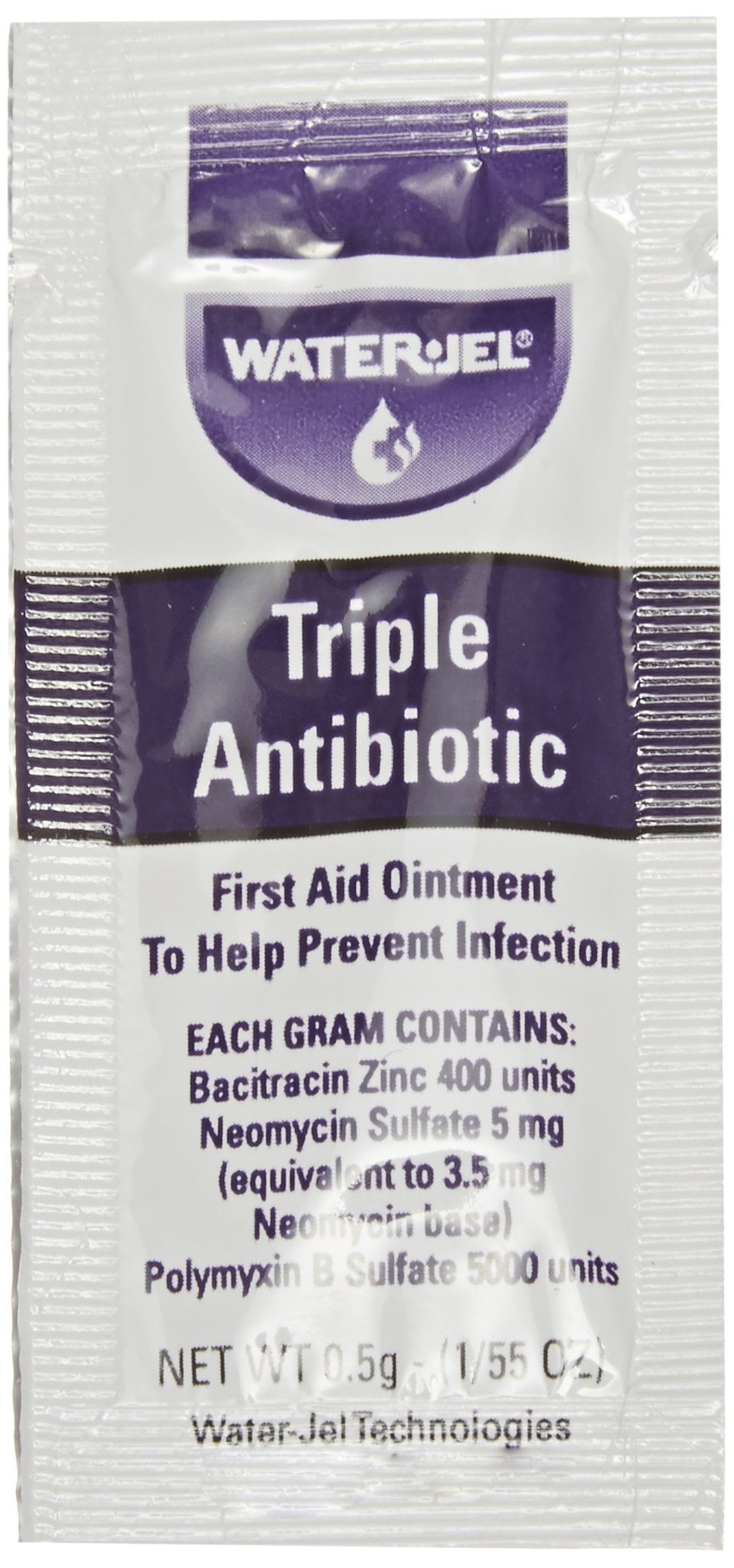 Water-Jel 2120 Bacitracin Zinc Triple Antibiotic Ointment, 0.5gm Packet (Pack of 144)