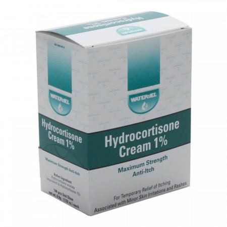 Water-Jel Itch Relief 1% Strength Cream, 0.9 Gram Individual Packet, 144 Count