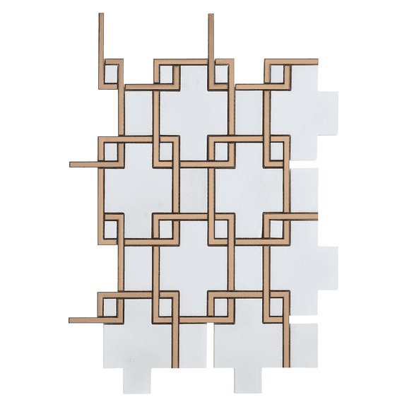 Water Jet 3" x 3.5" Novelty Mosaic Wall & Floor Tile - Case (10 Sheets)