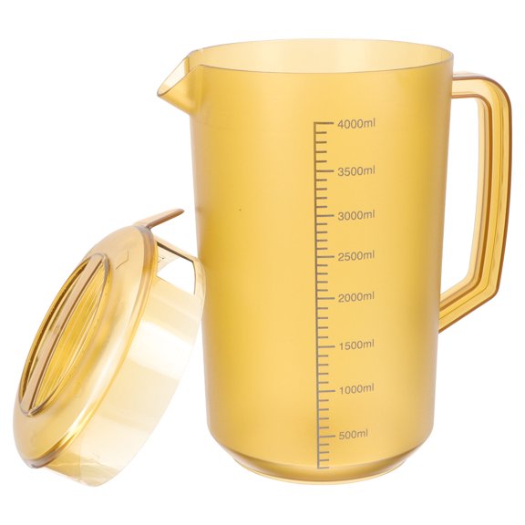 Khaki Acrylic Water Pitcher with Scale Design for Home Use Lightweight and Cold Resistant 1.5L
