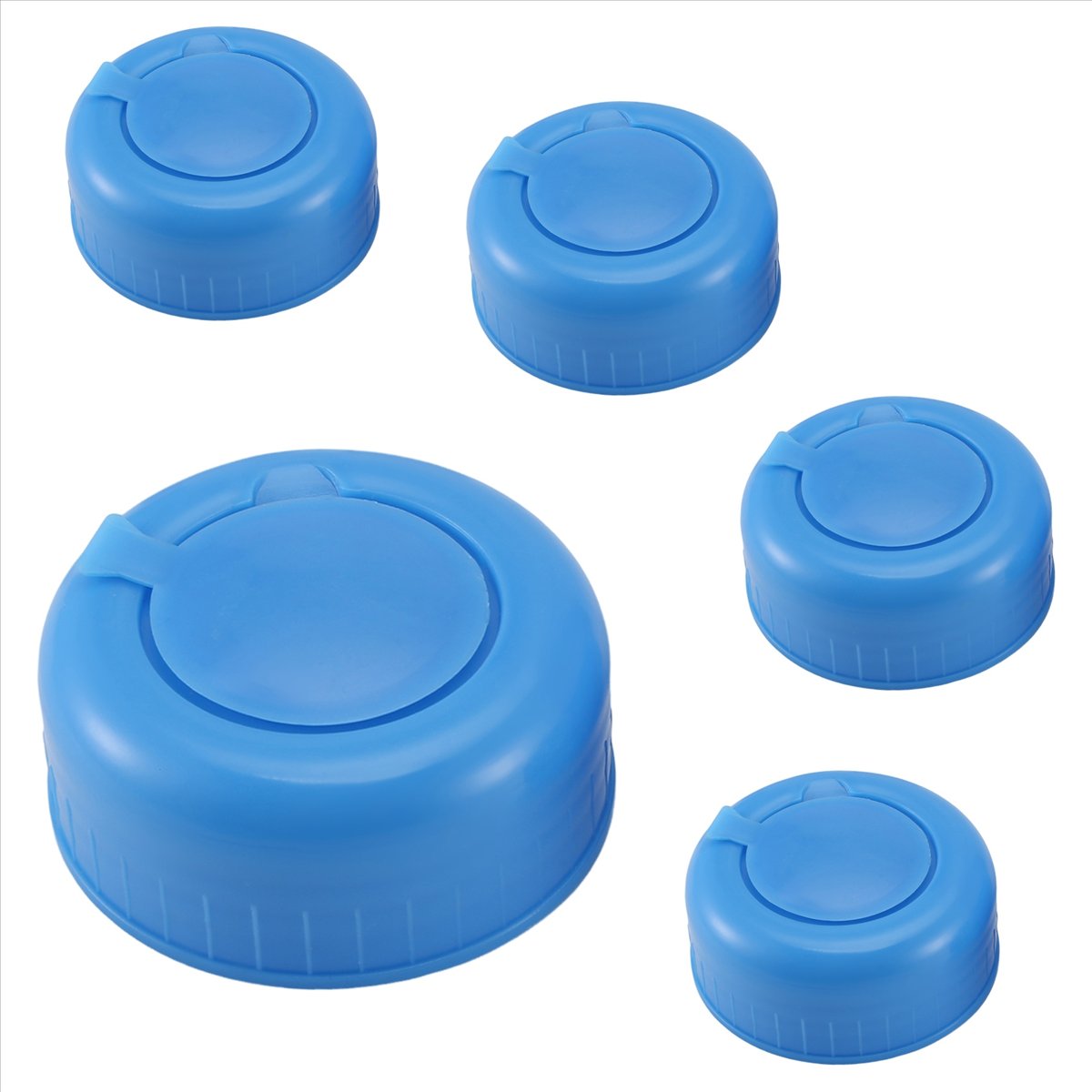 Water Jug Cap 5 Pack Plastic Water Bottle Cap Blue Gallon Drinking ...