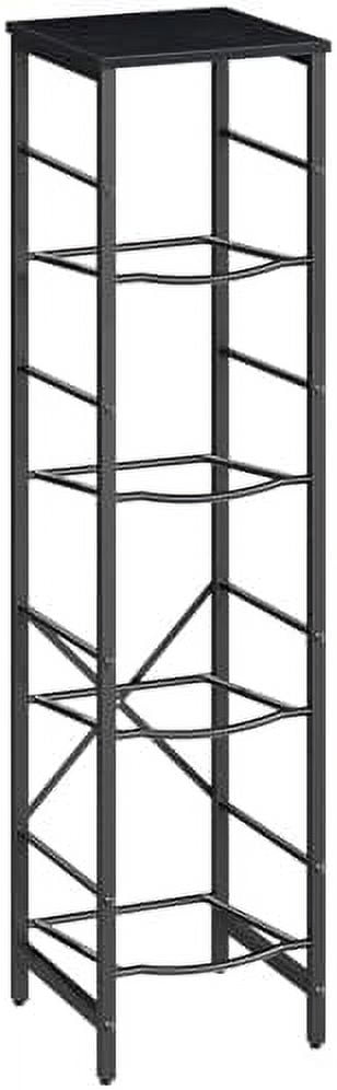 Water Jug Rack, Water Bottle Holder, 5 Gallon Water Jug Rack, 4-Tier Water Cooler Storage Rack, Water Dispenser Stand, for Kitchen, Living Room, Office, Black