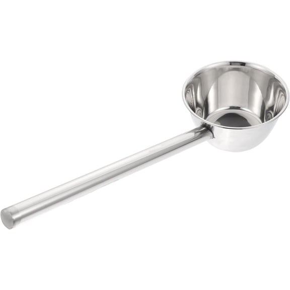 Water Ladle Long Handle Stainless Steel Soup Ladle Spoon Bath Rinse Cup Kitchen Ladles Bathroom Garden Watering Water Scoop for Gardening