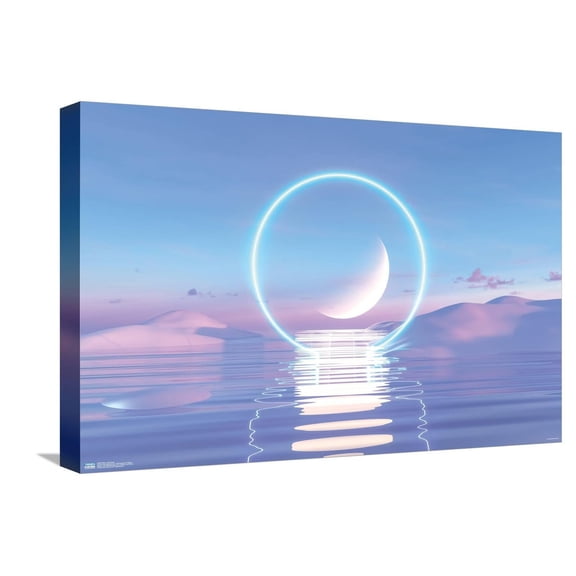Water Landscape Canvas Wall Poster, 14.725" x 22.375"