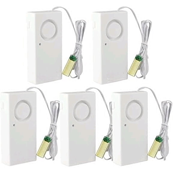 Water Leak Detector, 120dB Loud Siren, Powered by 9V Battery (not Include), Sensor Alarm for RV Kitchen Basement Water Heater, 5 Pack$$Electronics Accessories