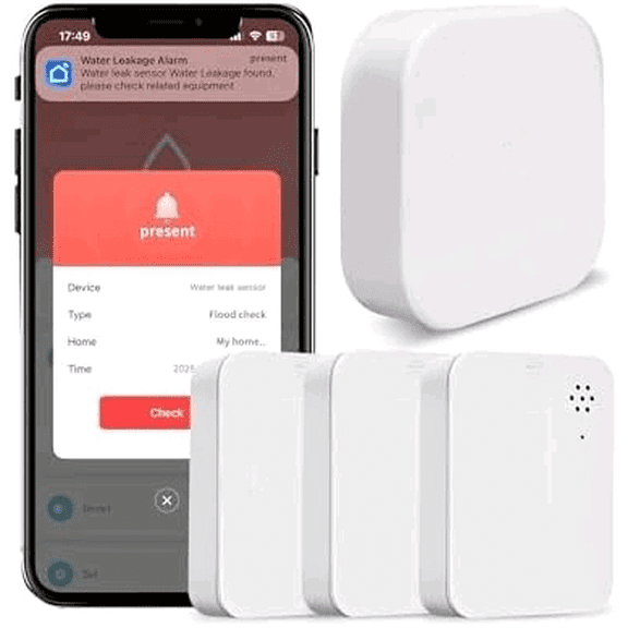 Water Leak Detector for Home 3 Packs - 90dB Siren & Instant App Alerts, Expandable to 128 Sensors for Basement/Kitchen/Bathroom, Water Sensor Alarm Leak Detector$$Electronics Accessories