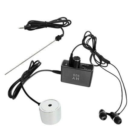 Water Leak Detector Sensor Water Tube Leakage Monitor Tester Kit with Dual Probes Earphone High Sensitivity Water Pipeline Locator Accessory Kit