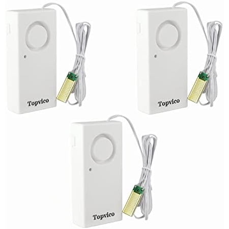 Water Leak Sensor Detector Flood Alarm for Basement RV Moisture 120dB Work Alone Battery Operated 3 Packs$$Electronics Accessories