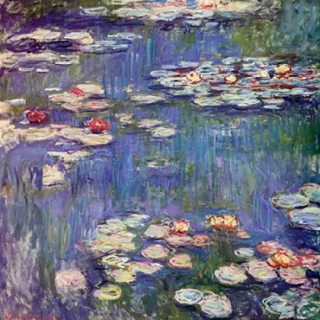 Water Lilies 1914 Canvas Art - Claude Monet (24 x 24)