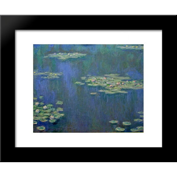 Water Lilies 20x24 Framed Art Print by Monet, Claude