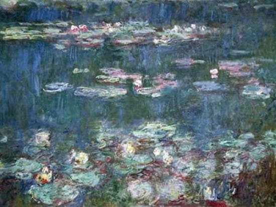 Water-Lilies Canvas Art - Claude Monet (22 x 28)