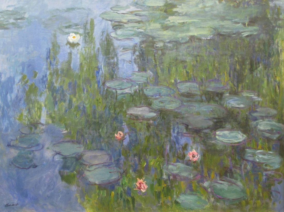 Water Lilies Canvas Art - Claude Monet (24 x 36)