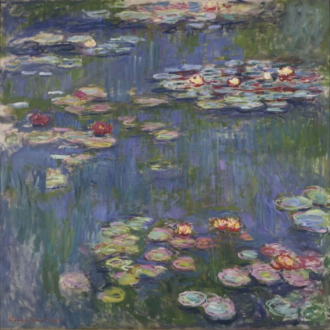 Water Lilies Canvas Art - Claude Monet (24 x 36)