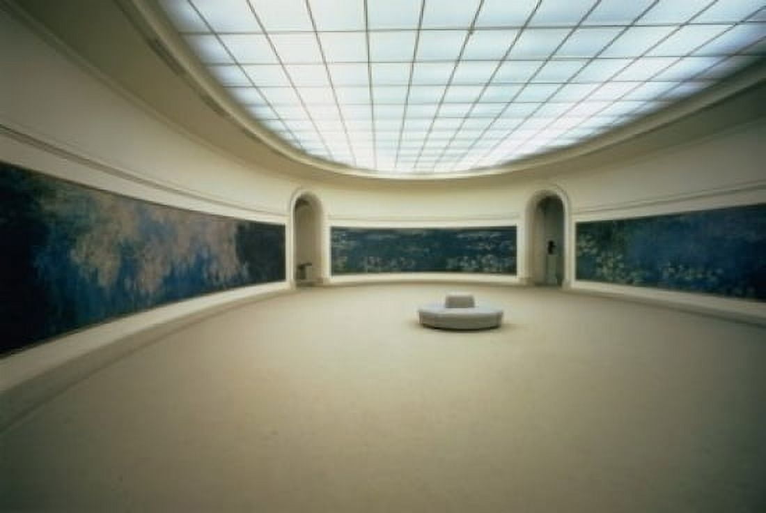Water Lilies- Complete Room with Three Panels Claude Monet (1840-1926 French) Canvas Art - Claude Monet (24 x 36)