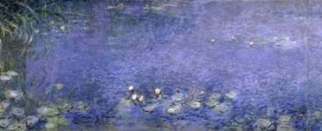 Water Lilies - Nymphaeas VI Canvas Art - Claude Monet (24 x 48)