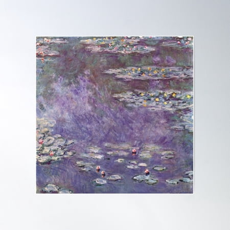 Water Lilies (Nympheas) 1908 Claude Monet Fine Art Poster Wall Art, Modern Wall Decor For Living Room Bedroom, 8x12 UNFRAMED