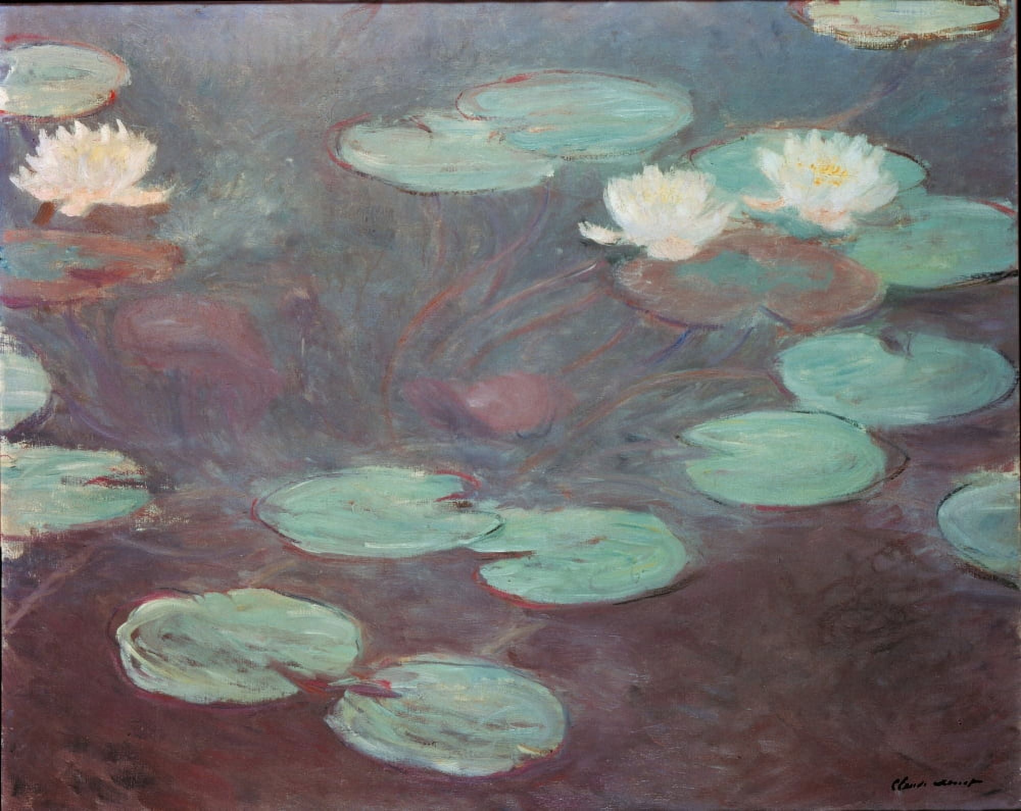Water Lilies (Or Nympheas) Canvas Art - (36 x 24)