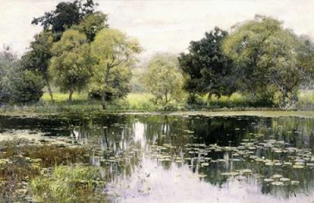 Water Lilies on a Pond Canvas Art - Isaak Levitan (12 x 18)