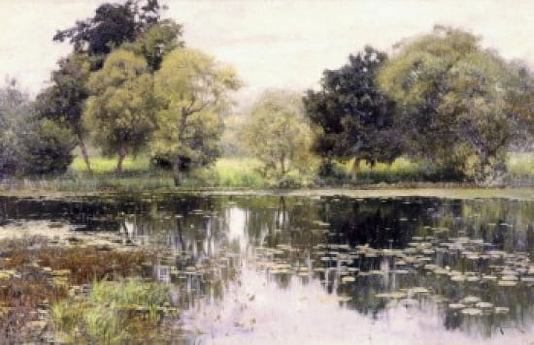 Water Lilies on a Pond Isaak Ilic Levitan (1860-1900Russian) Canvas Art - Isaak Ilic Levitan (18 x 24)