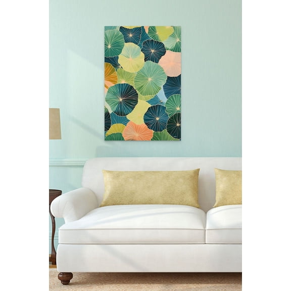 Water Lilly Wall Art Print, Vintage Style Portrait Wall Art, Modern Wall Decor, 8x12 UNFRAMED