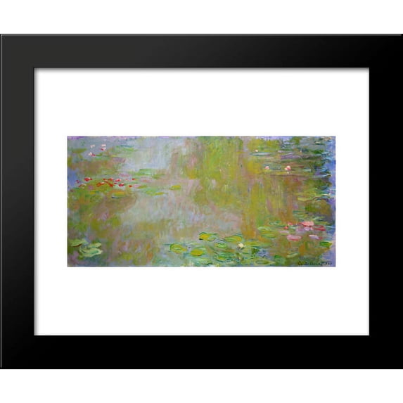 Water Lily Pond 20x24 Framed Art Print by Monet, Claude