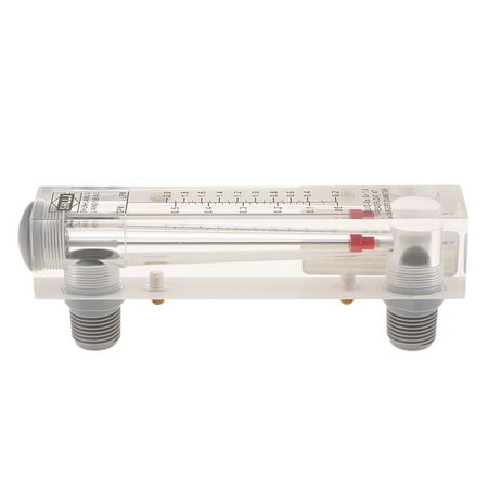 Water Liquid Meter Tool Instrument Rotameter Panel Mounted - Clear, 0.05-0.5GPM