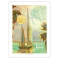 thumbnail image 1 of Water Love - Sailboat - Sailing - Original Collage Art by Wade Koniakowsky - Fine Art Matte Paper Print (Unframed) 18x24in, 1 of 4